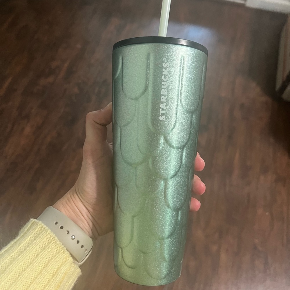 Starbucks mermaid scales green tumbler